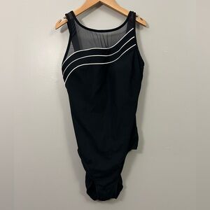 Longitude Vintage Black Swimsuit Size 8 Tall